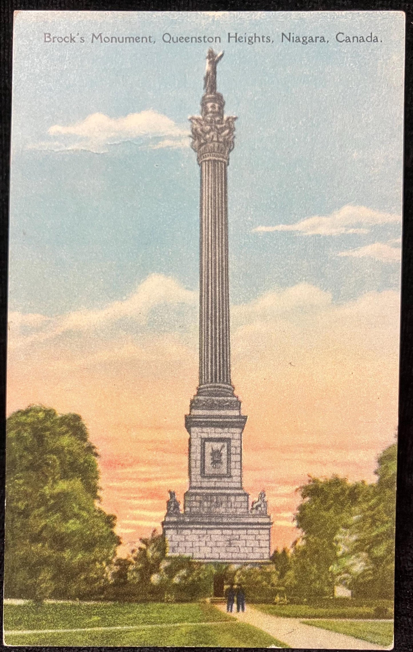 Brock’s Monument, Queenston Heights, Niagara, Canada. - Vintage Postcard