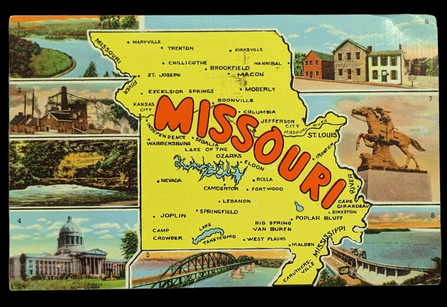Missouri Vintage Style Postcard Digital Art - DOWNLOAD