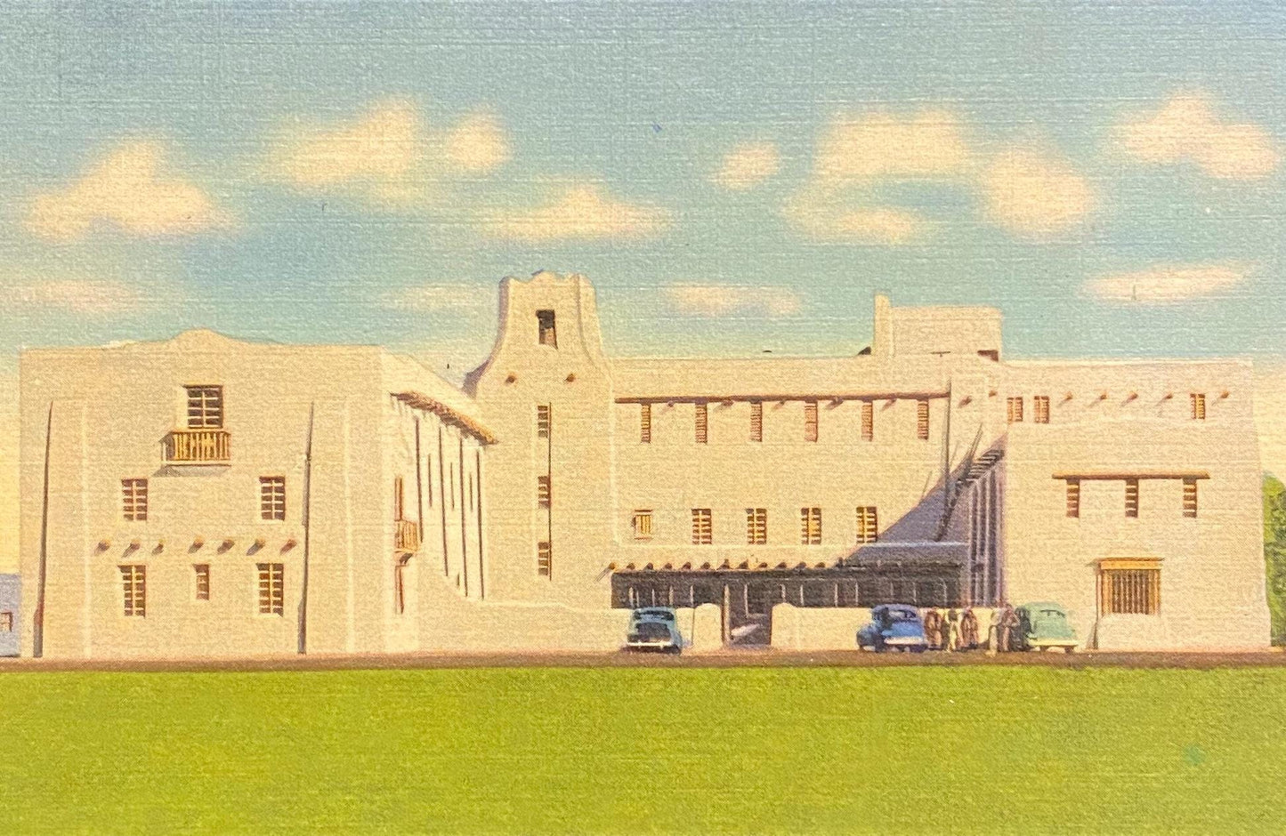 Dona Ana County Court House - Las Cruces, New Mexico - 1940s Linen Postcard