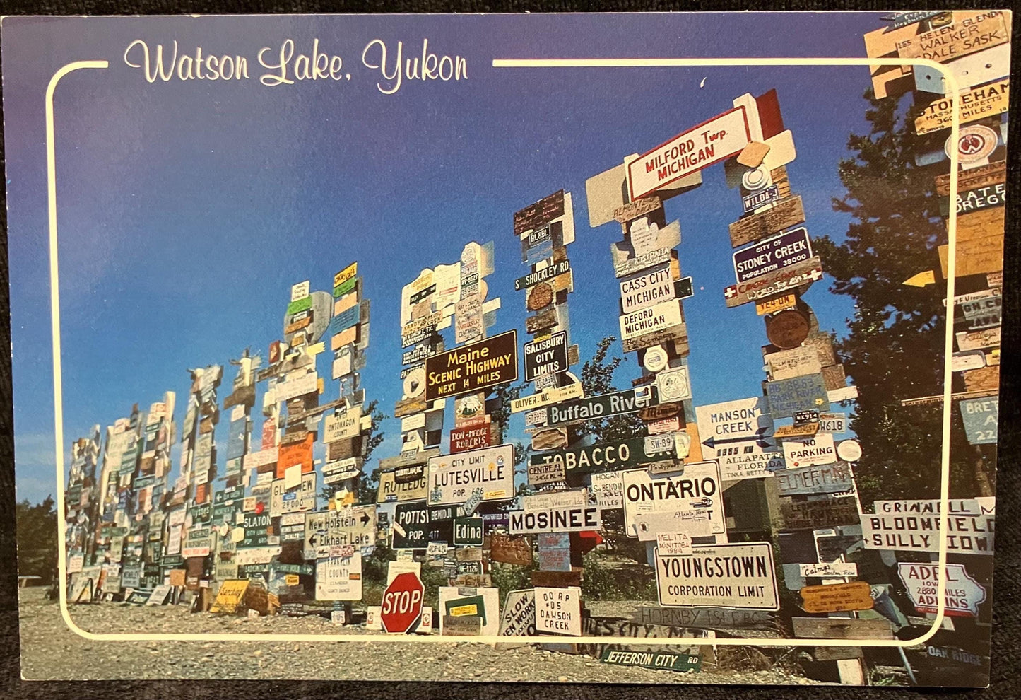 Watson Lake - Yukon, Alaska - Vintage Postcard