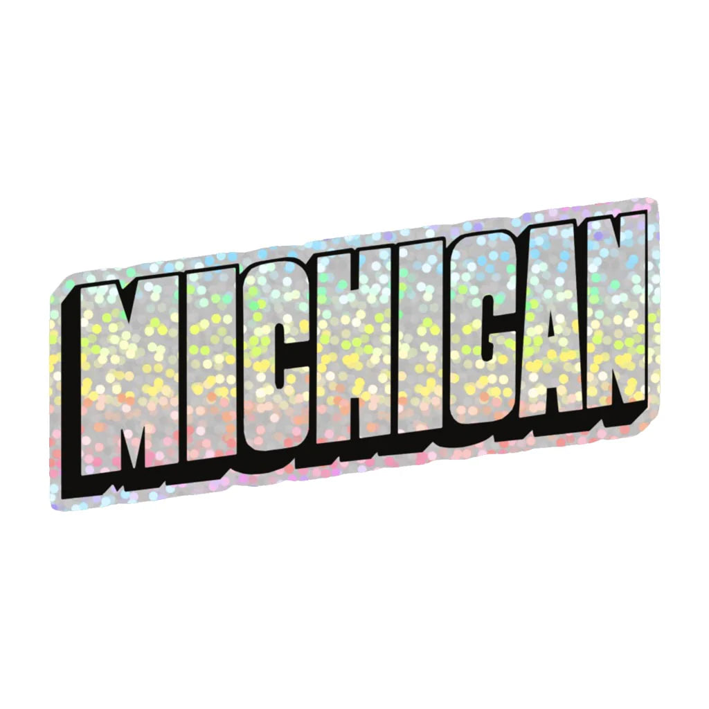 Michigan Holographic Vinyl Sticker