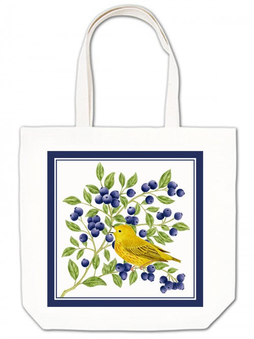 Large Blueberry Warbler Tote