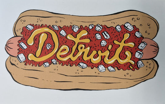Detroit Coney Dog Postcard