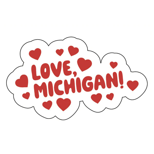 Love, Michigan Vinyl Sticker