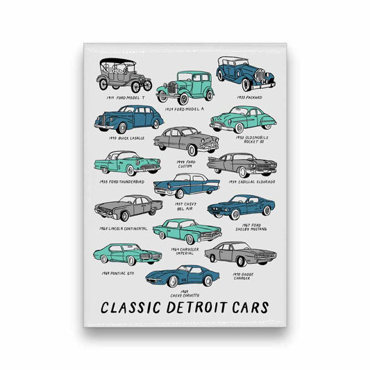 Classic Detroit Cars Postcard