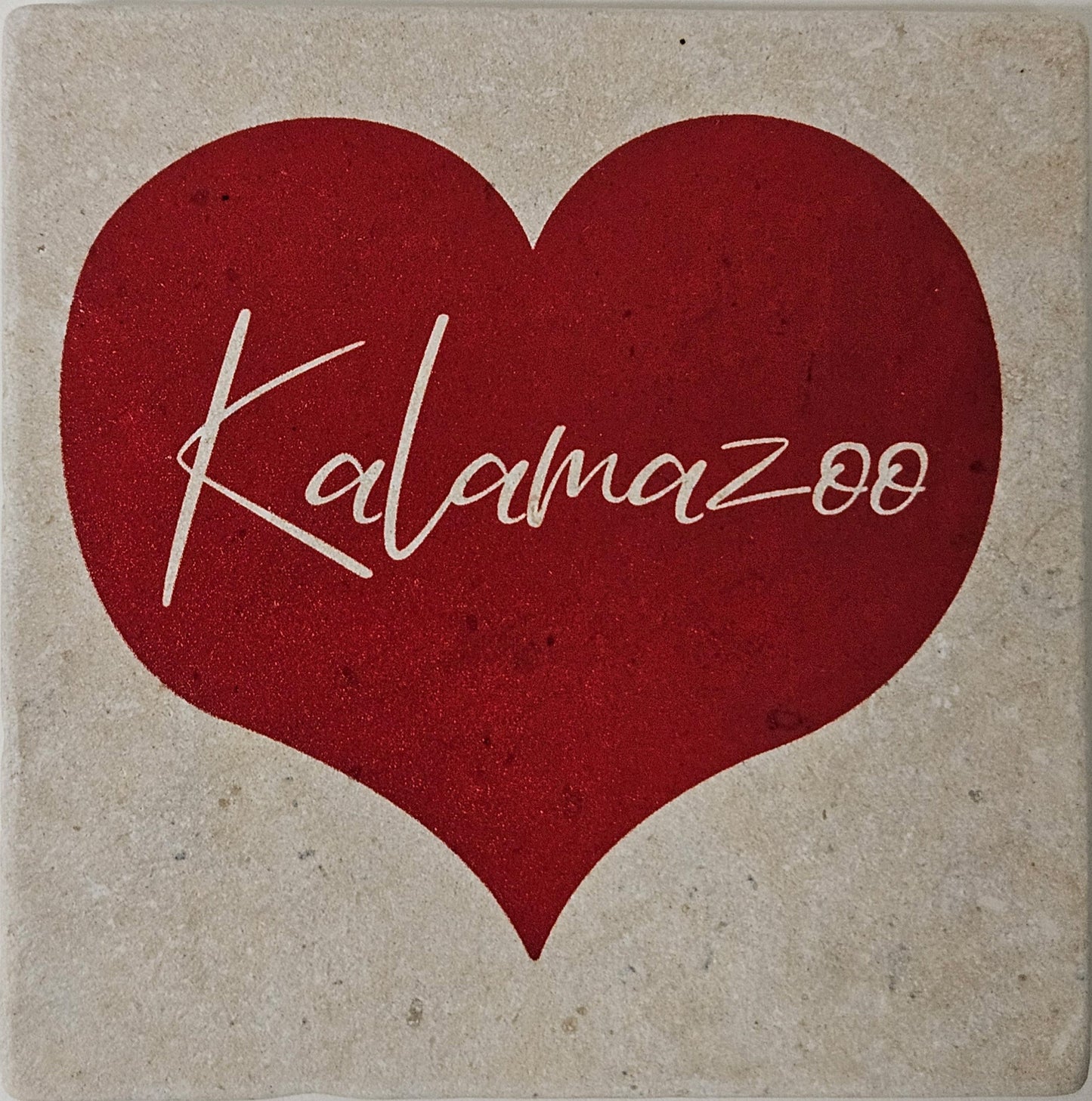 Kalamazoo Heart Marble Coaster, Noomoon