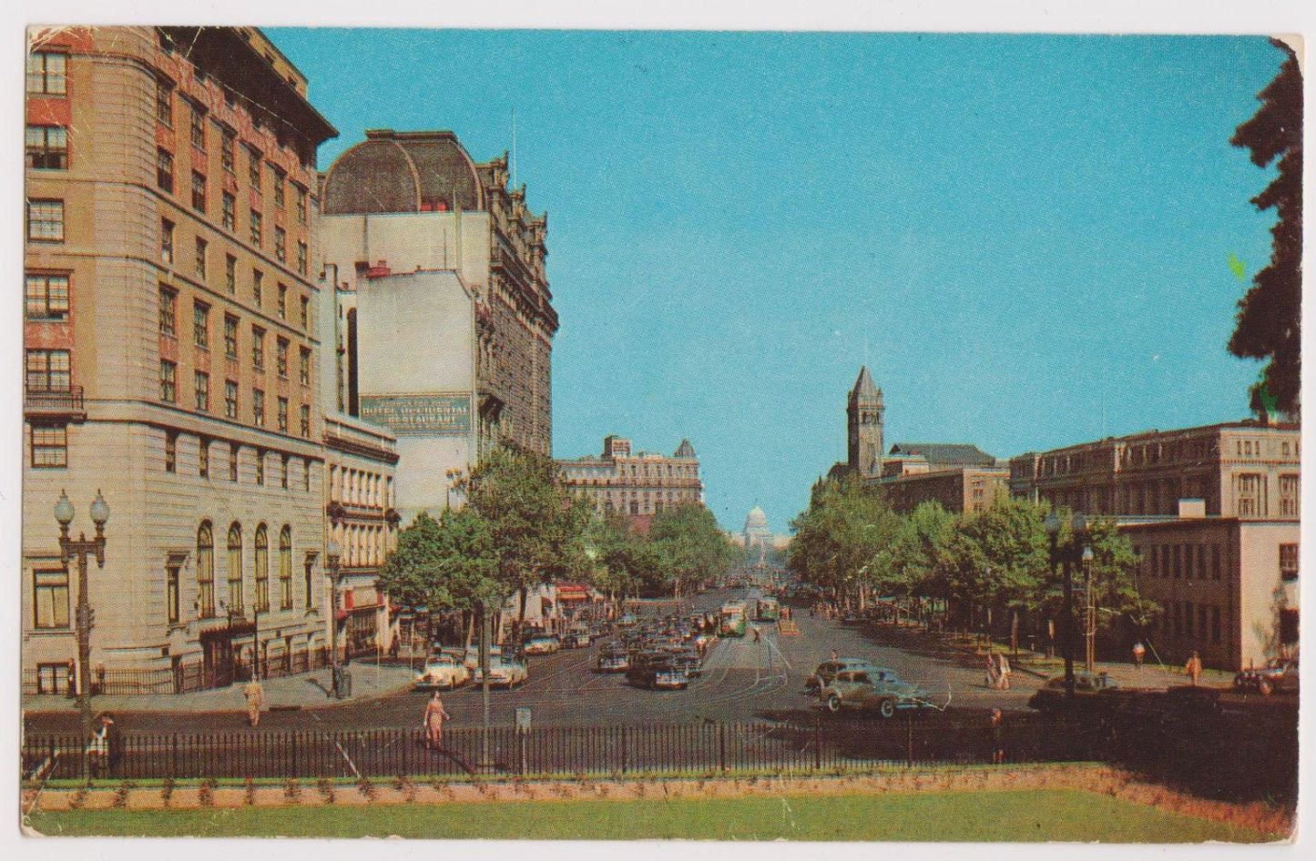 Pennsylvania Avenue - Washington D.C. Vintage Postcard