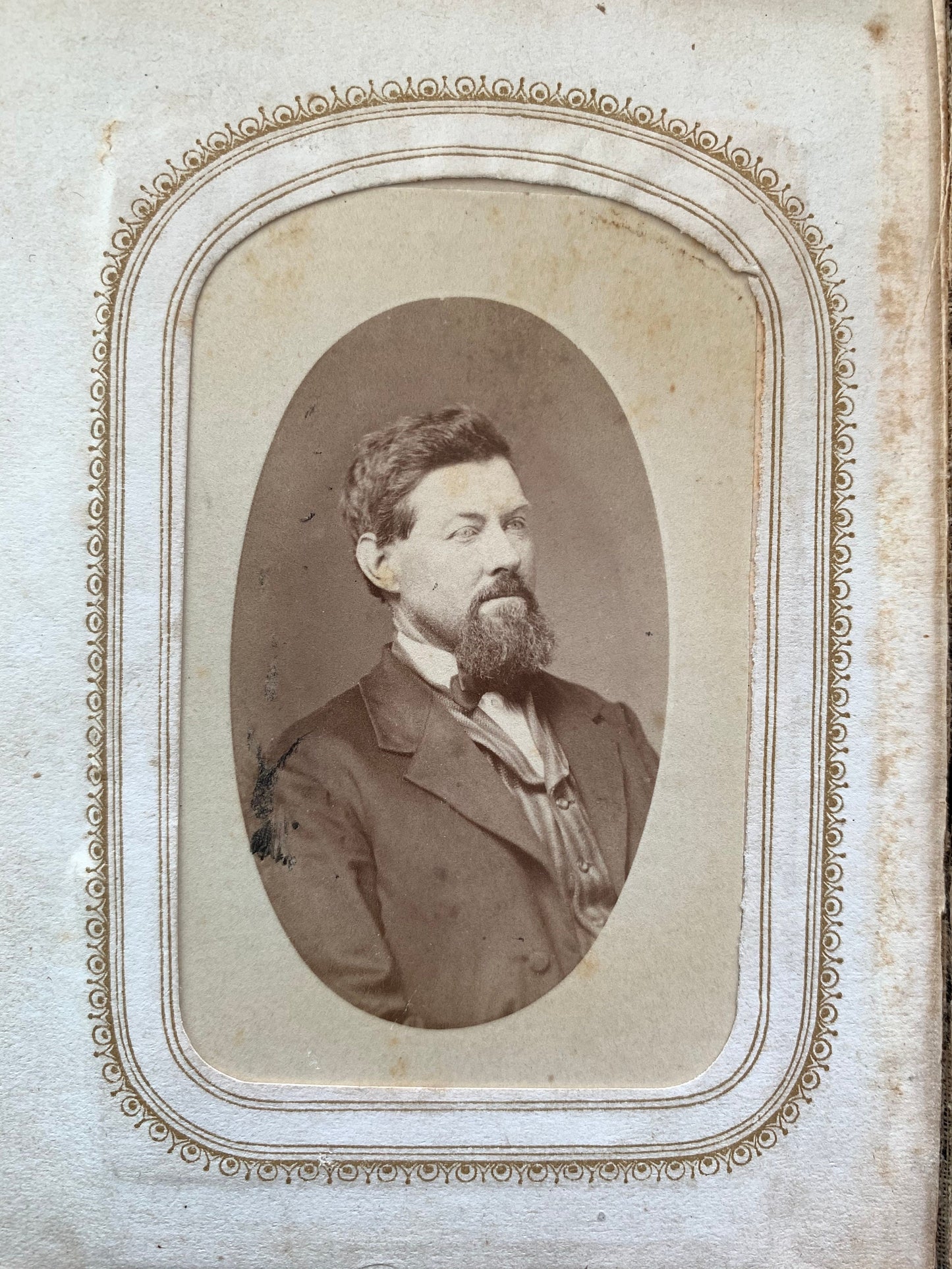 Four Victorian Era Photographs in Pages From a Photo Album, Rare Find, 1860s-1870s