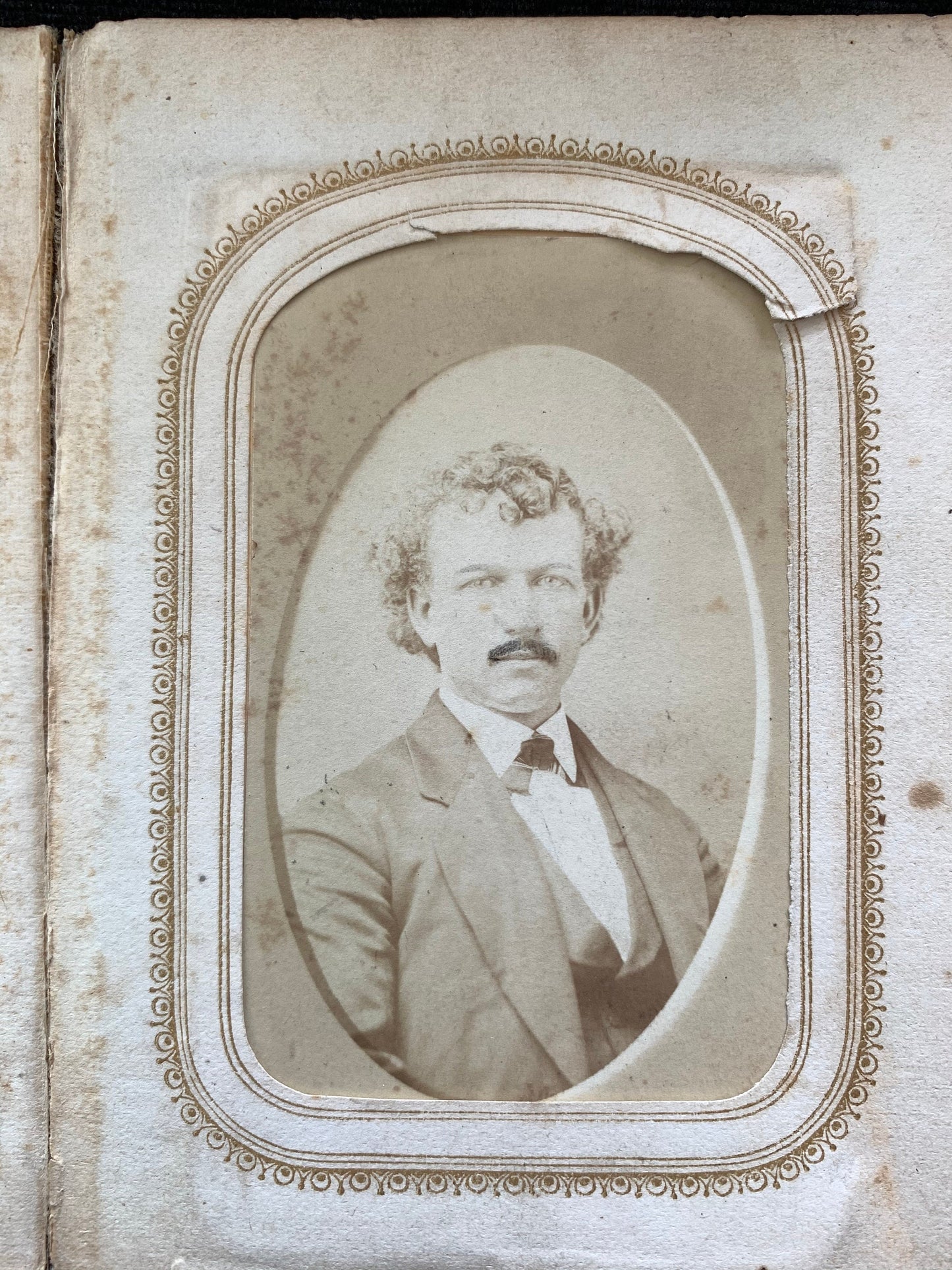 Four Victorian Era Photographs in Pages From a Photo Album, Rare Find, 1860s-1870s