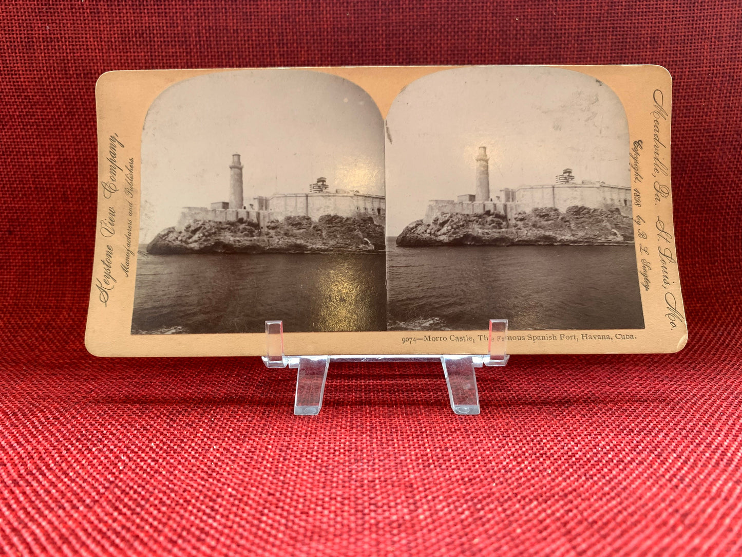 Morro Castle, The Famous Spanish Fort, Havana, Cuba Vintage Stereo View Card, Keystone View Company 1898