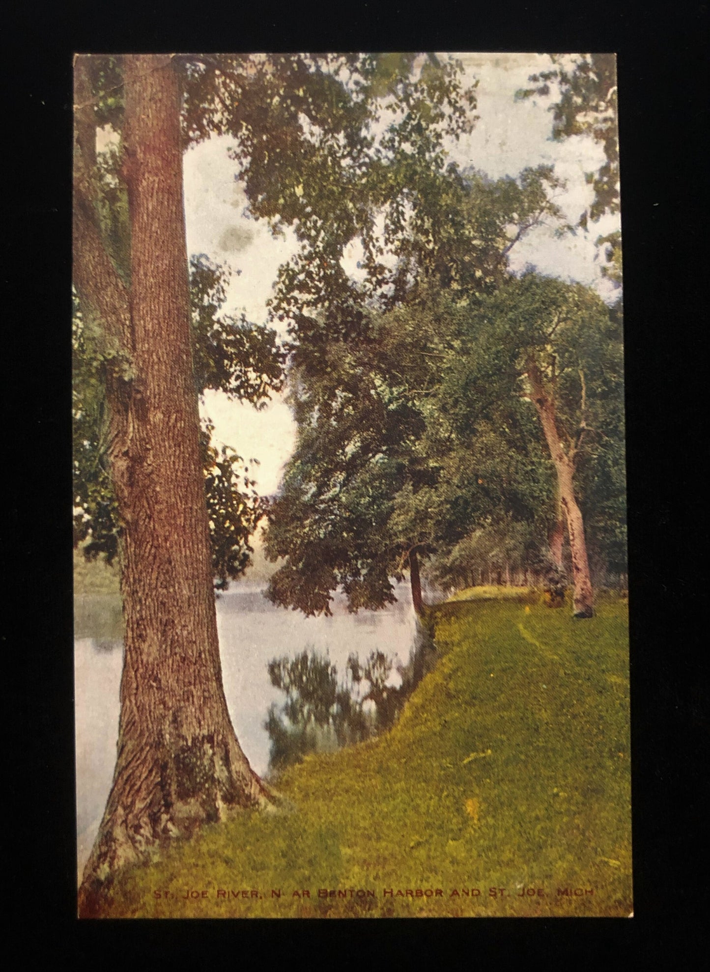 St. Joe River, N AR Benton Harbor and St. Joe Michigan 1907 Vintage Postcard