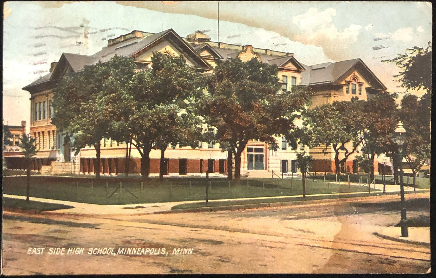 East Side High School, Minneapolis Minnesota Vintage Postcard