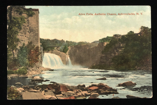 Alice Falls, AuSable Chasm, Adirondacks, N.Y. Vintage Postcard