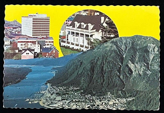 An Aerial View of Juneau, Alaska's Capital - Vintage Postcard