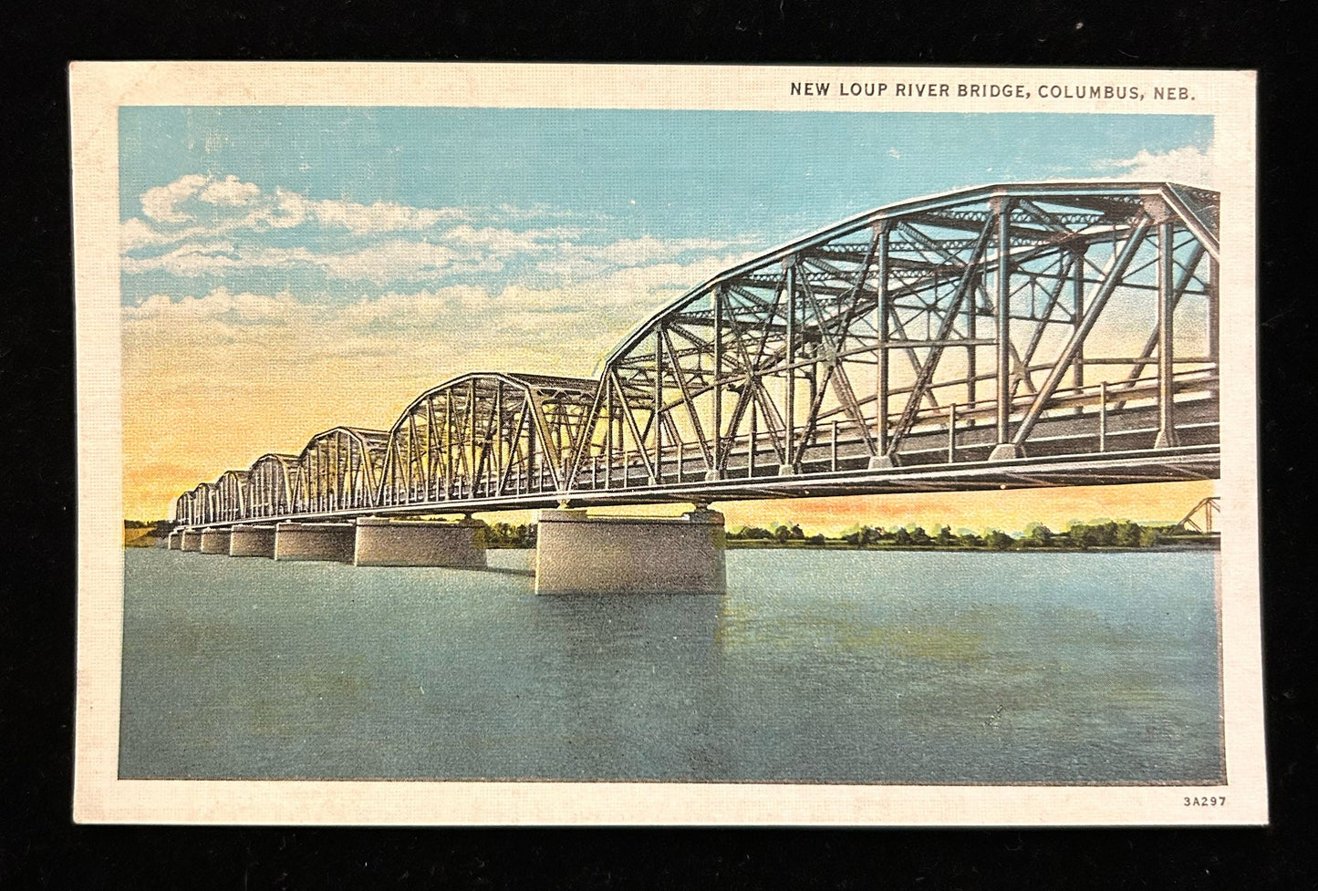 New Louf River Bridge- Columbus, Nebraska - Vintage Linen Postcard Bundle