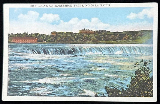 246 Brink of Horseshoe Falls, Niagara Falls - Vintage Postcard