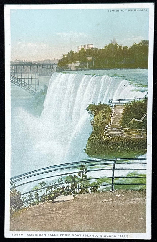 12440 American Falls from Goat Island, Niagara Falls - Vintage Postcard