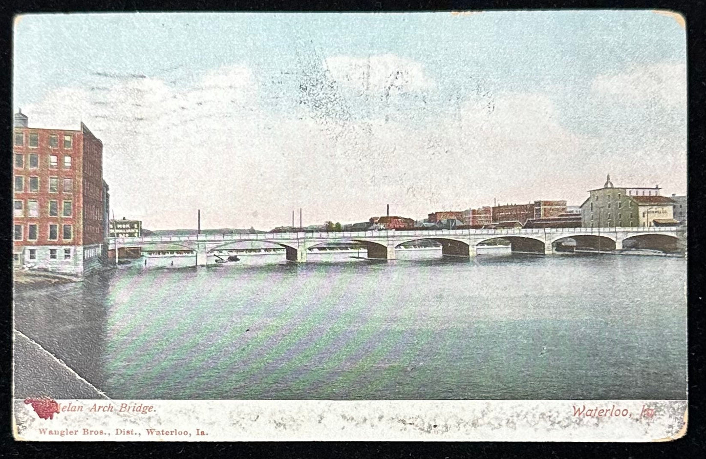 Melan Arch Bridge - Wangler Bros., Dist., Waterloo, Ia. - Vintage Postcard