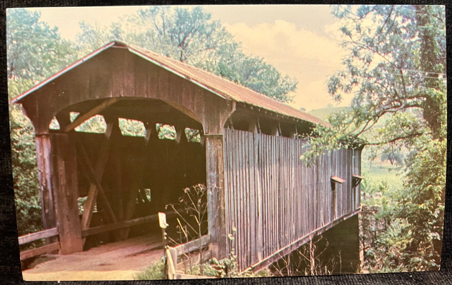 Harra Bridge in Watertown Township, Ohio - Photo: Jerry Devol - Vintage Postcard