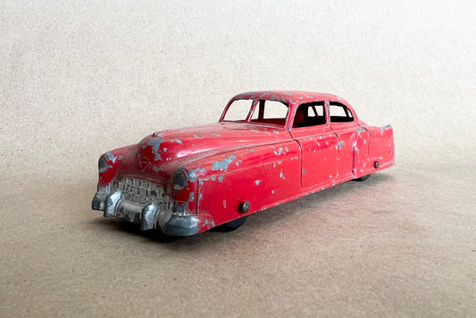 1949 Tootsie Toy Red Cadillac  - Original Paint and Tires - Vintage Tootsie Toy 1949 Luxury Car  - American Made Toy Car