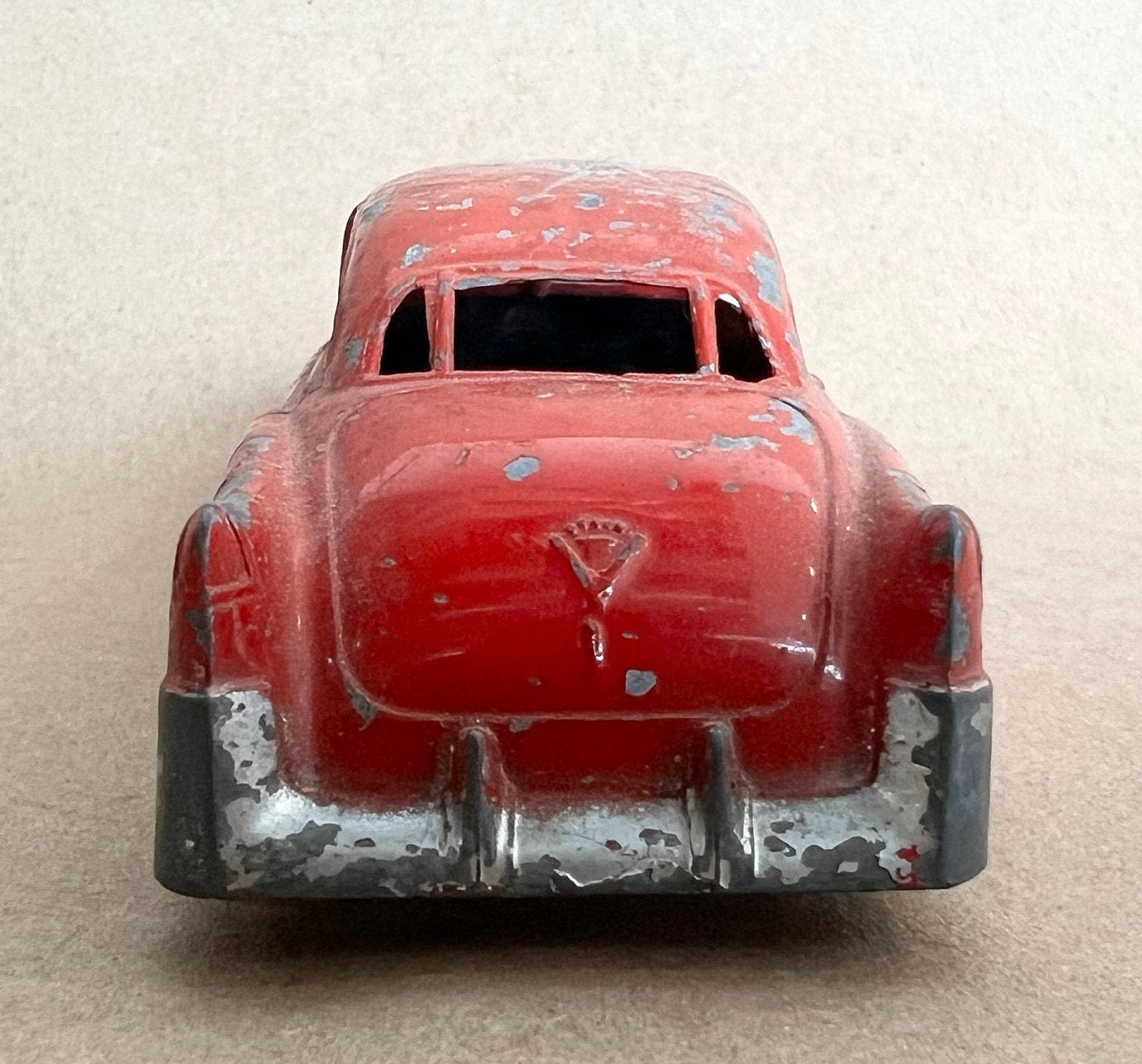 1949 Tootsie Toy Red Cadillac  - Original Paint and Tires - Vintage Tootsie Toy 1949 Luxury Car  - American Made Toy Car