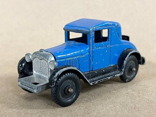 1974 Tootsie, Model A Ford, Original Paint and Tires, Tuoring Coupe Vintage Car (Blue)- Played with Condition