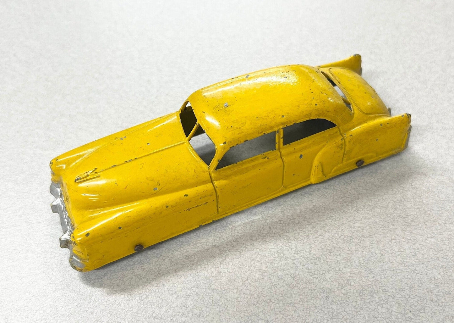 1949 Yellow Cadillac Sedan-  Vintage Tootsie Toy Car - Made in the U.S.A. -Original Tires - Used Condition