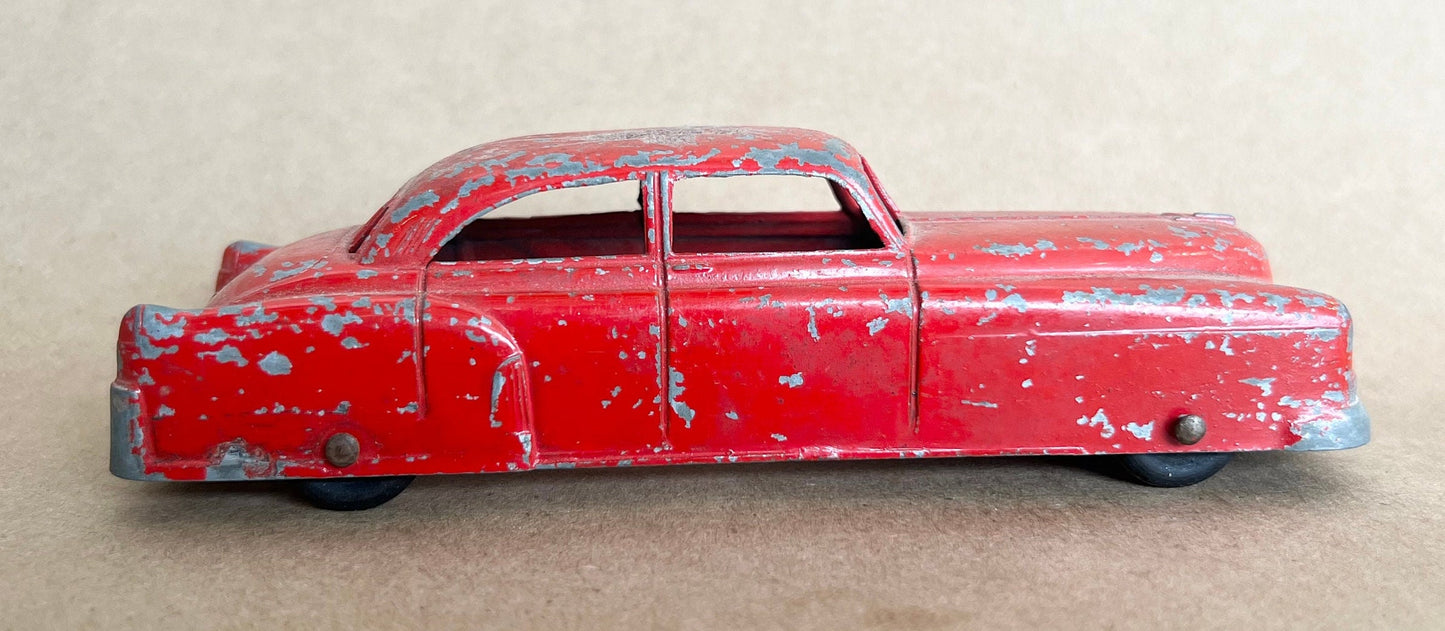 1949 Tootsie Toy Red Cadillac  - Original Paint and Tires - Vintage Tootsie Toy 1949 Luxury Car  - American Made Toy Car