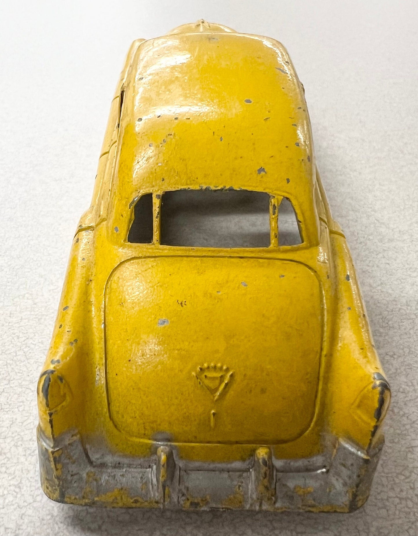 1949 Yellow Cadillac Sedan-  Vintage Tootsie Toy Car - Made in the U.S.A. -Original Tires - Used Condition