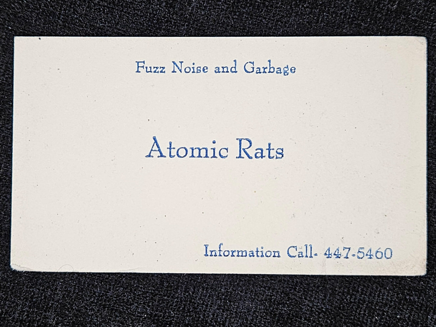 Atomic Rats Business Card - Humorous Ephemera - Funny business card - Business Card for Rats