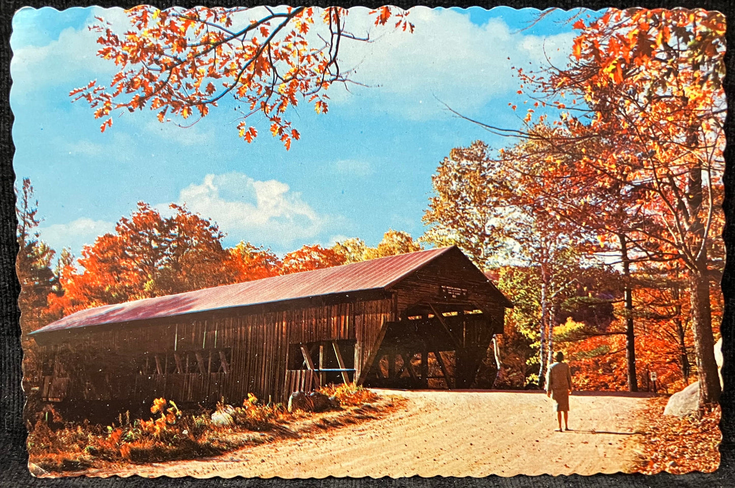 Covered Bridge - Ohio - Vintage Covered Bridge Postcard