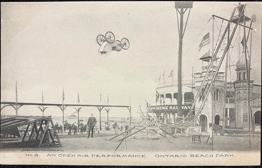 An Open Air Performance, Ontario Beach Park. - Canada - Vintage Storefront Postcard - Offset Printed RPPC - Great Real Photo