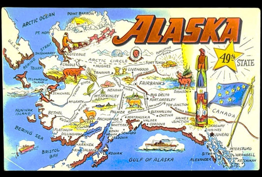 Alaska, 49th State - Digital Print - Vintage Marketing Art