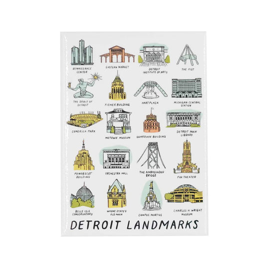 Detroit Landmarks Postcard