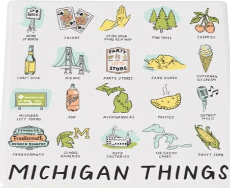 Ceramic Local Love Michigan Things Coaster