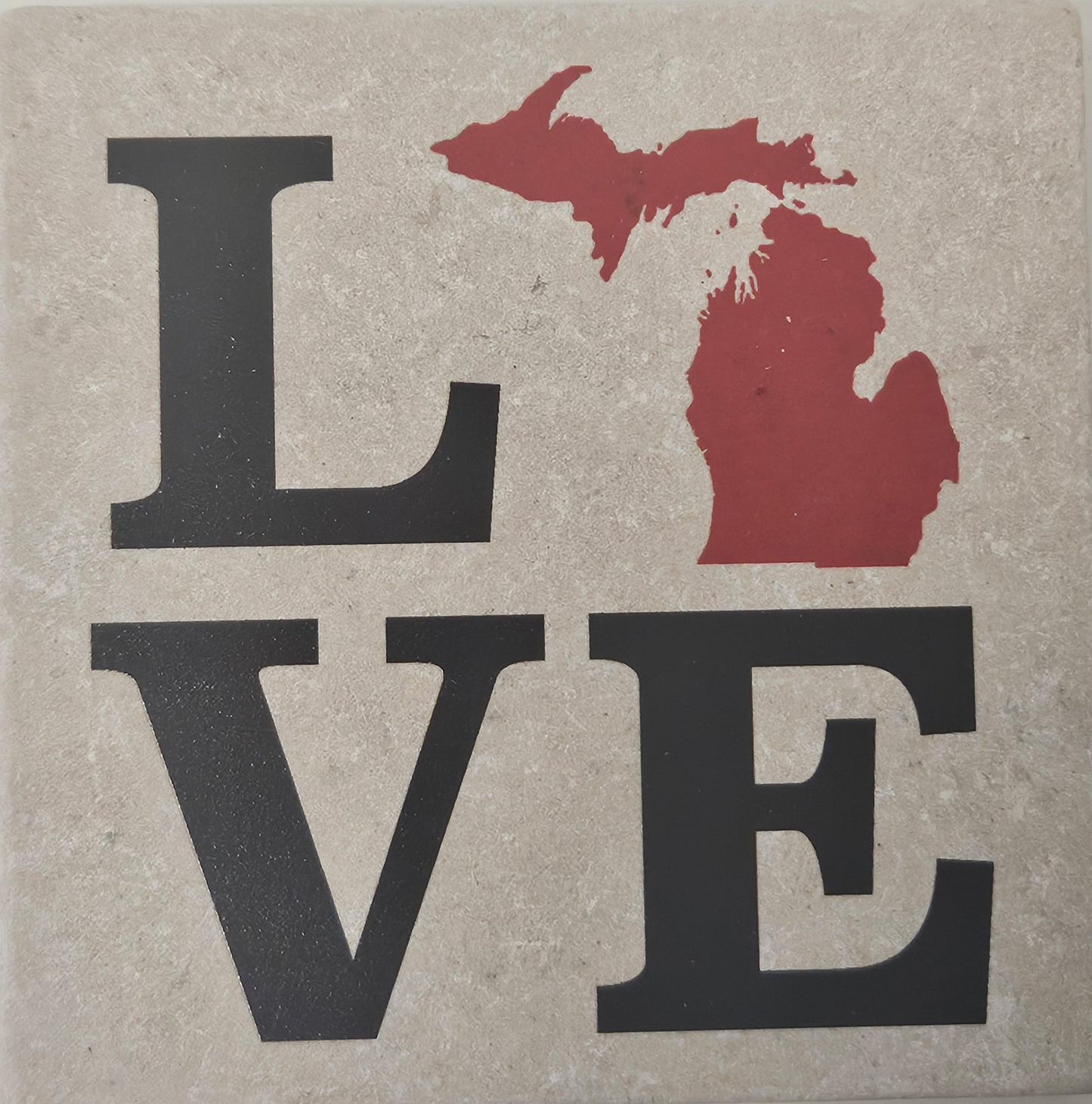 Michigan Love Marble Coaster, Noomoon