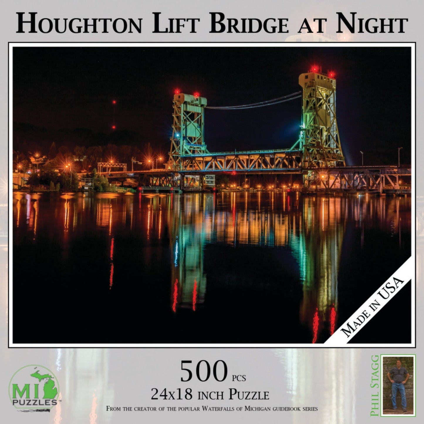 Houghton Lift Bridge at Night 1000 Piece Puzzle