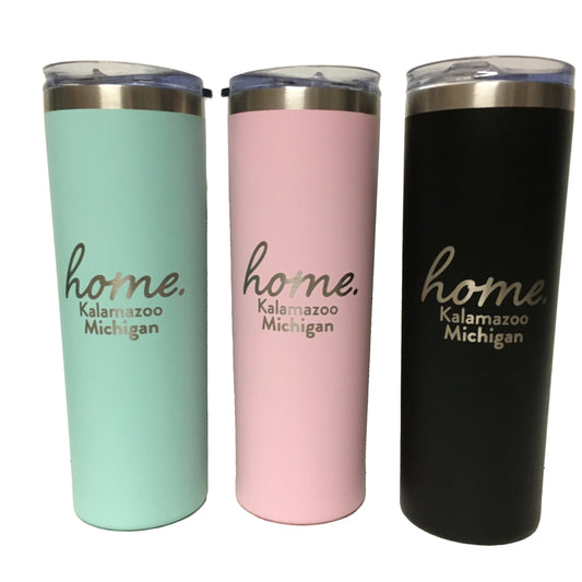 Kalamazoo "Home"  Insulated Tumbler With Reusable Straw