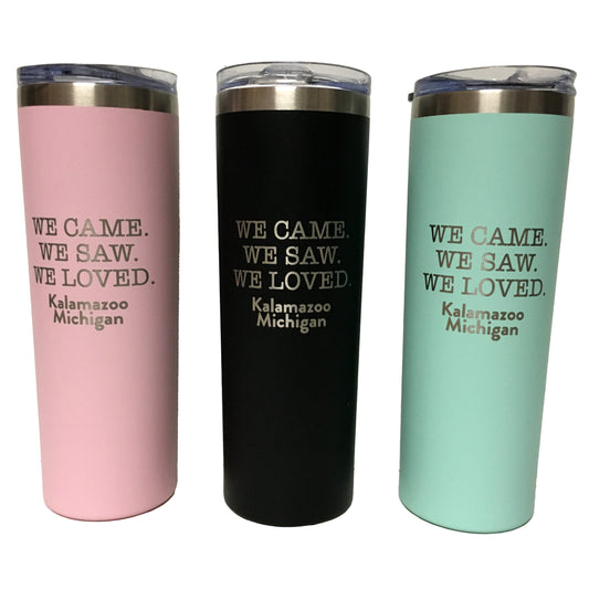 Kalamazoo "We Came. We Saw. We Loved"  Insulated Tumbler With Reusable Straw