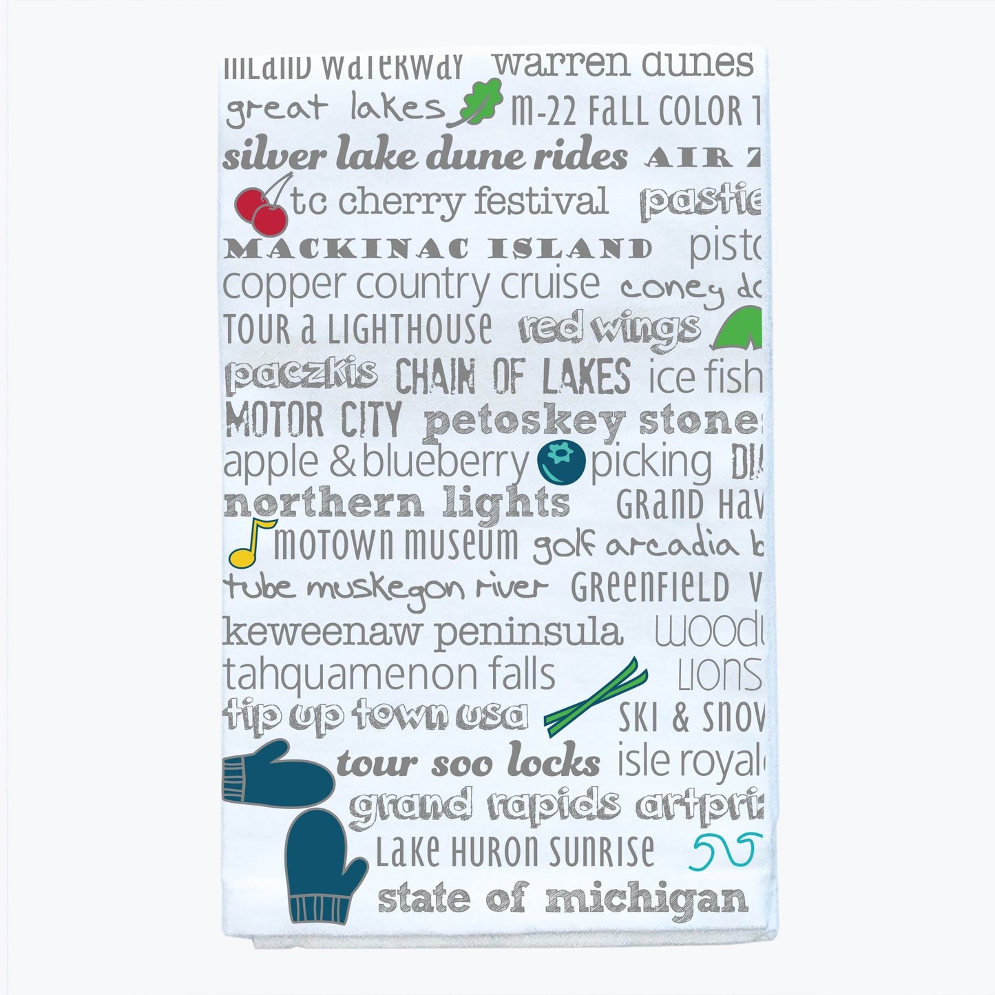 Tandem for Two LLC, Michigan bucket list Tea Towel